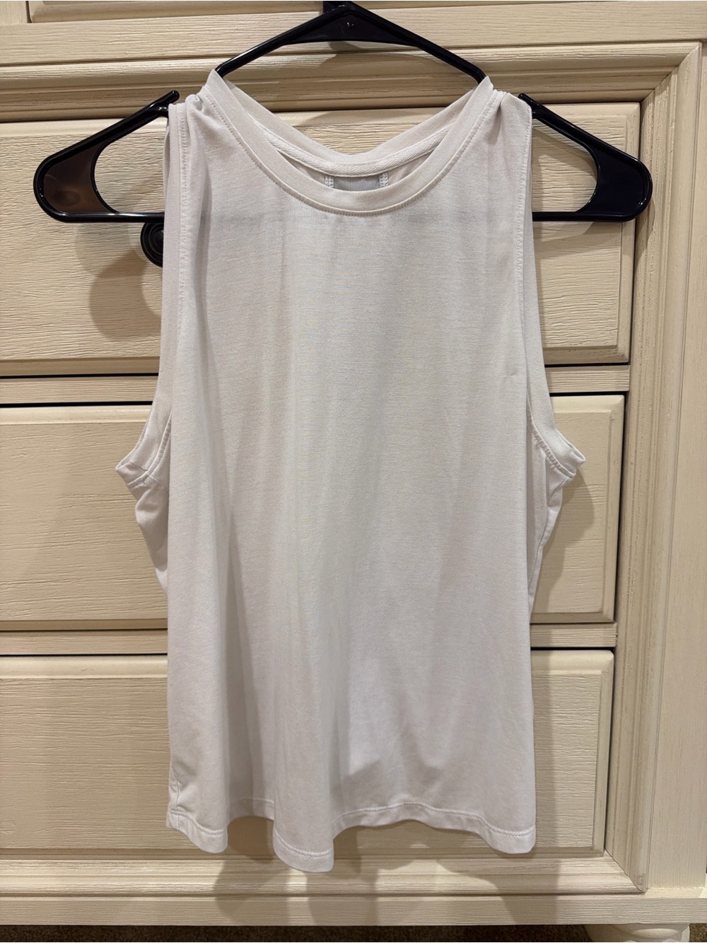 Old Navy White Ribbed Muscle Tank